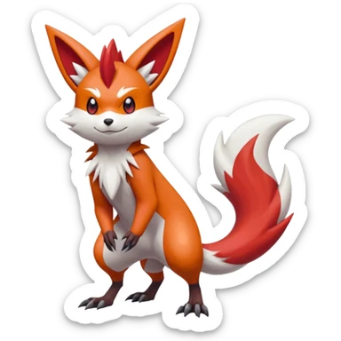 Victini-Zoroark-Zangoose-Fakémon-hybrid-creature (full body)  sticker