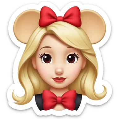 Minnie mouse blonde sticker