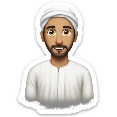Arabic guy in a thobe eating lamb sticker