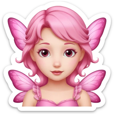 Pink fairy girl sticker