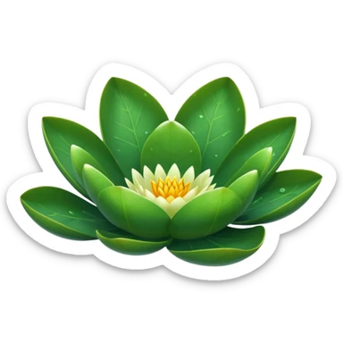 Round water lily leaf sticker