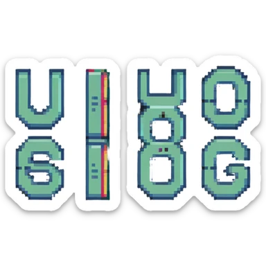 SR CRYPTO text in retro gaming pixel font sticker