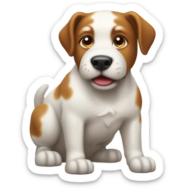 A dog pooping sticker