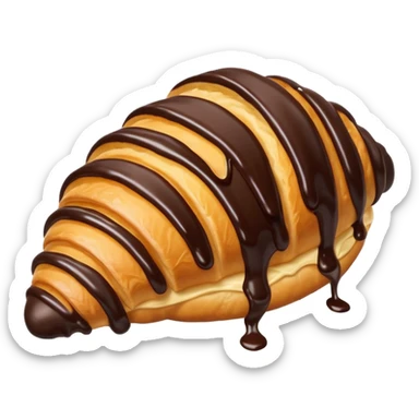 Croissant with drizzles of chocolate  sticker