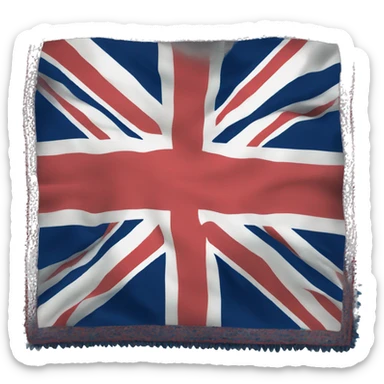Scarf with Union Jack sticker