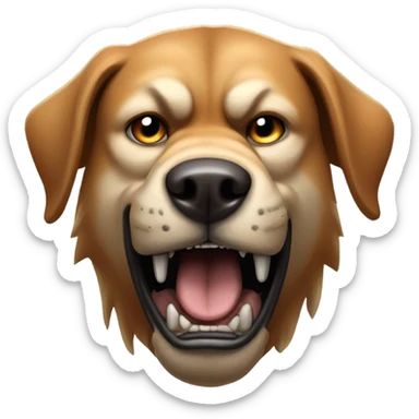 Big mean scary viscous dog sticker