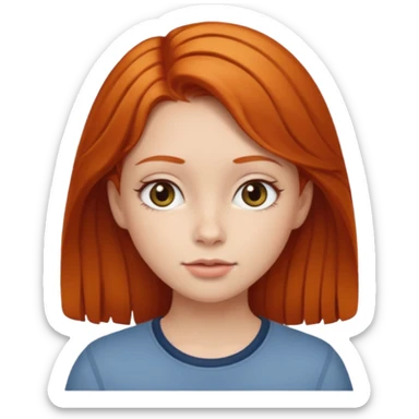Girl with ginger hair  sticker