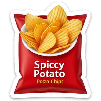 Spicy chips sticker