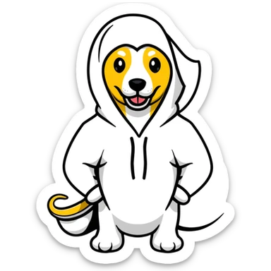 Cobrador  (Cobra + Labrador) Friendly face, venomous bite. Cobra hood flares when excited. Loyal, but deadly if provoked sticker