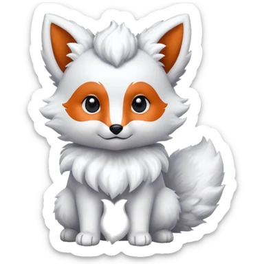 Alolan vulpix (all white) sticker