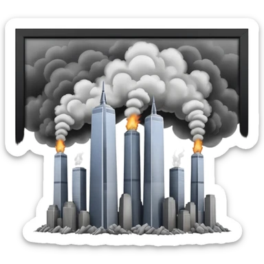 twin towers attack sticker