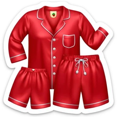 Pijama de satin color cherry sticker