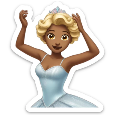 Beautiful princess dancing sticker
