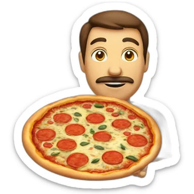 Un Italian mangeant une pizza sticker