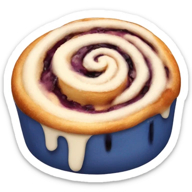 Blueberry cinnamon roll  sticker