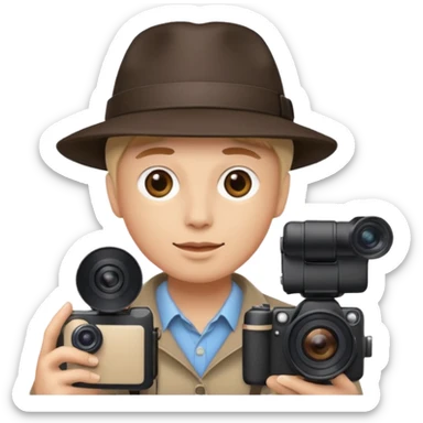 photographer taking a picture facing away from me sticker