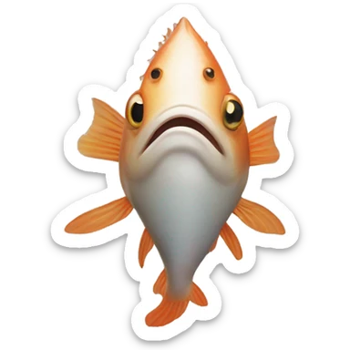 Fish with arms and legs sticker