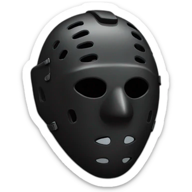 Black hockey mask not black sticker