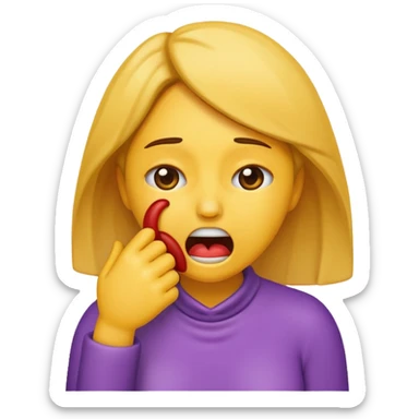 Women emoji choking herself  sticker