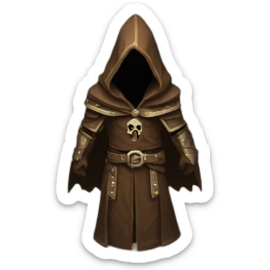cultist hooded brown warhammer simple pixelated sticker