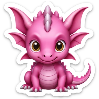 cutie pink baby dragon sticker