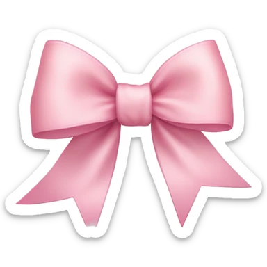 light pink ribbon bow sticker