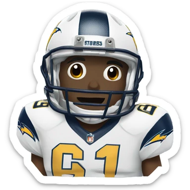 Chargers football sticker
