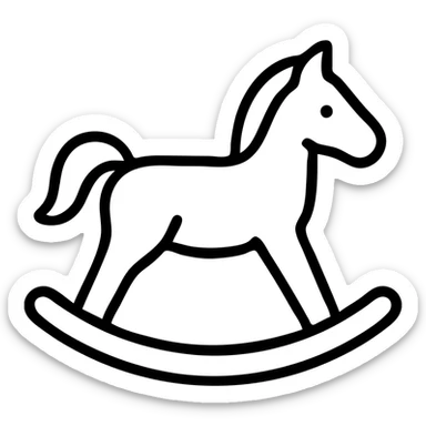 rocking horse sticker