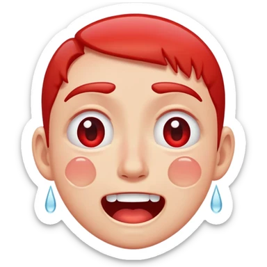 Manically crying laughing  sticker