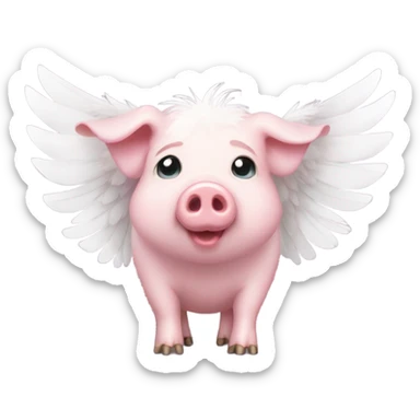 Pig with wings sticker