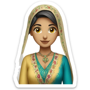 A persian girl wearing traditional Persian clothing  sticker