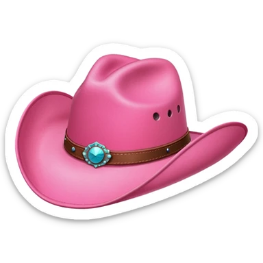 Pink cowgirl hat  sticker
