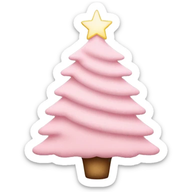 light pink christmas tree sticker