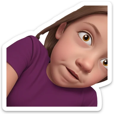 girl gazing at viewer sticker