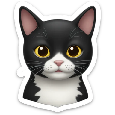 lovely black cat emoji sticker