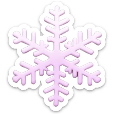 pastel pink snowflake  sticker