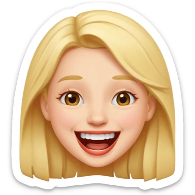 funny laughing girl sticker