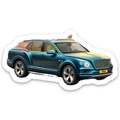 bentley truck driving into lemonade stand, bentayga crashing into lemonade stand, bentayga running into a lemonade stand sticker