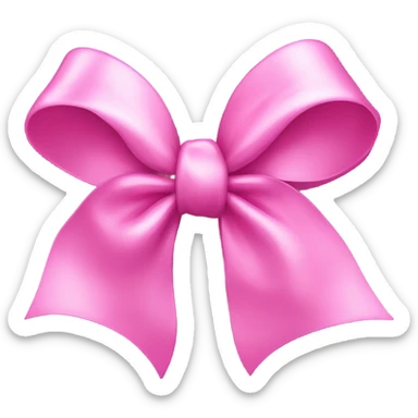 Pink bow sticker