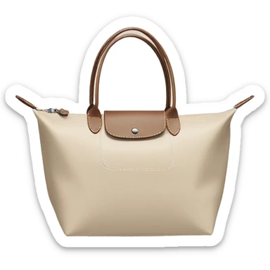 longchamp mini light beige bag sticker