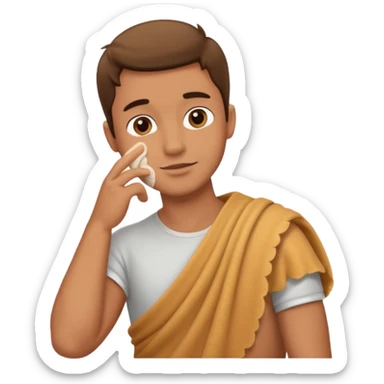 Emoji of a guy dusting off his shoulder with his hand sticker