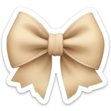 Beige bow sticker