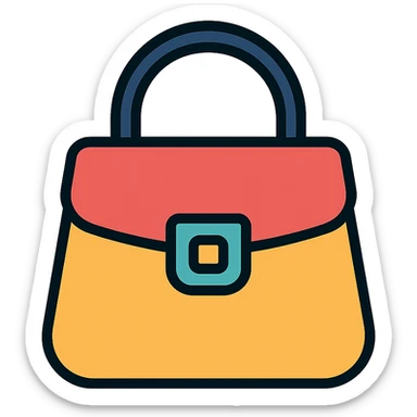 fashionable handbag, chic and elegant accessory sticker