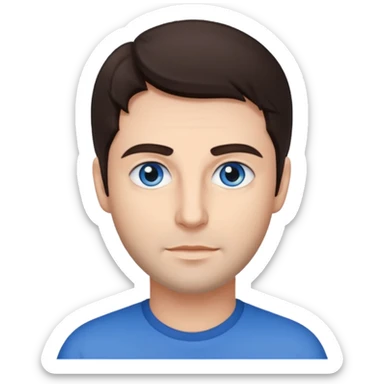 Tony Ward (b.1963) with dark brown hair sticker