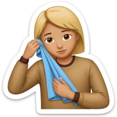 Wiping off my shoukder sticker