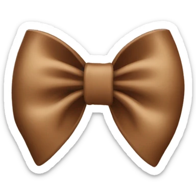 Brown bow sticker