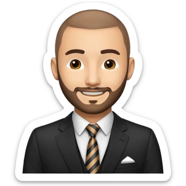 karim benzema in suit and tie sticker