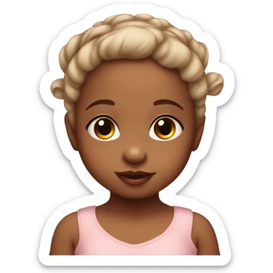 Little baby girl with bunny ears  sticker