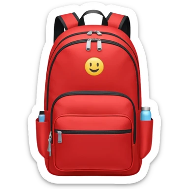 red bagpack sticker