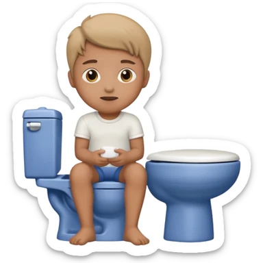 Personne sur des toilettes sticker